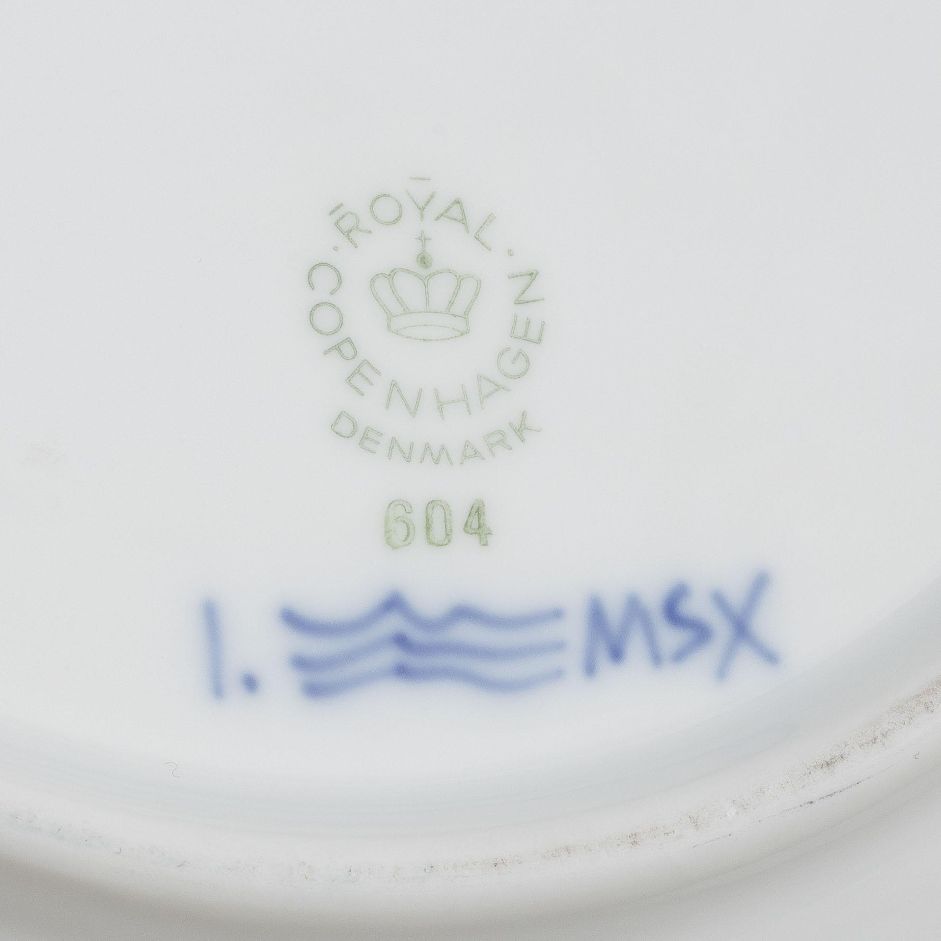 An 80-piece 'Blue Fluted' porcelain dinner and coffee service, Royal Copenhagen, Denmark.