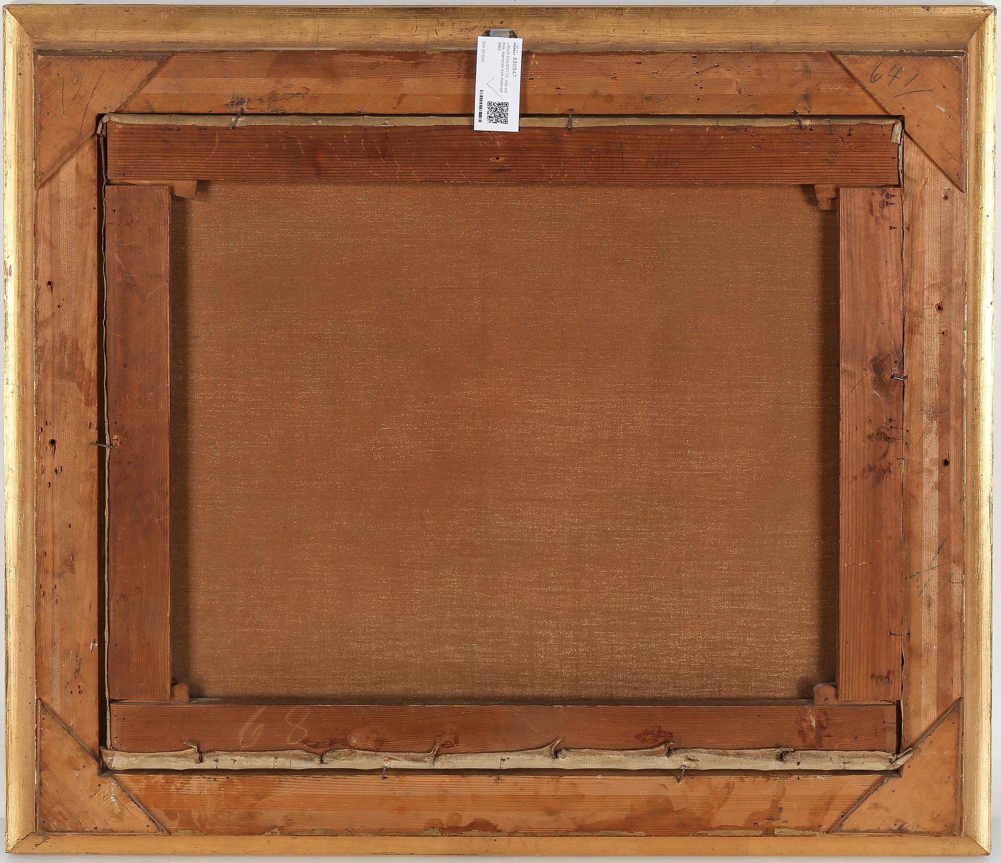 LOUIS DOUZETTE, olja på duk, signerad och daterad 1885.