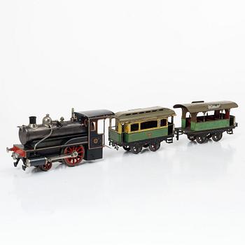 Carette, locomotive with two carriages, scale 1, Germany, before 1917.