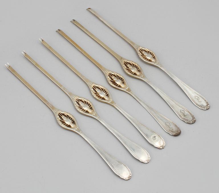 HUMMERGAFFLAR, låghaltigt silver, Tyskland, 1900-talets första del, vikt 190 gram.