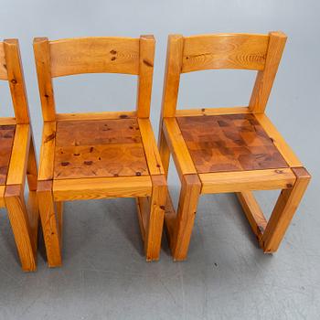 A five pcs Möbelmäster pine 1970s dining group.