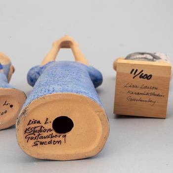 Lisa Larson, four stoneware figurines, for K-Studion, Gustavsberg.