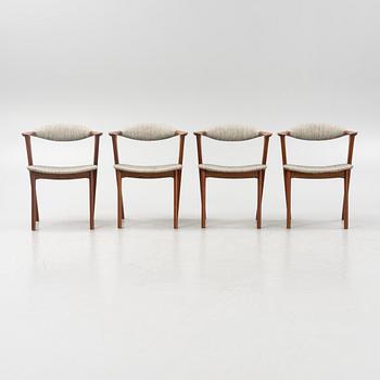 Erik Kirkegaard, stolar, 4 st, Høng Stolefabrik, 1960-tal.