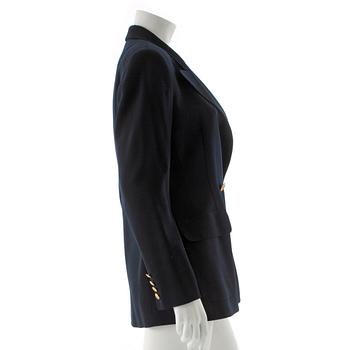 RALPH LAUREN, a navy blue wool suit jacket. Size 4.