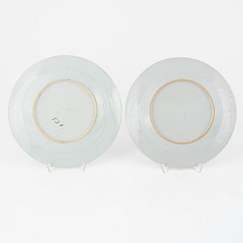 A set of seven imari dishes and a bowl, Qing dynasty, 18th Century.