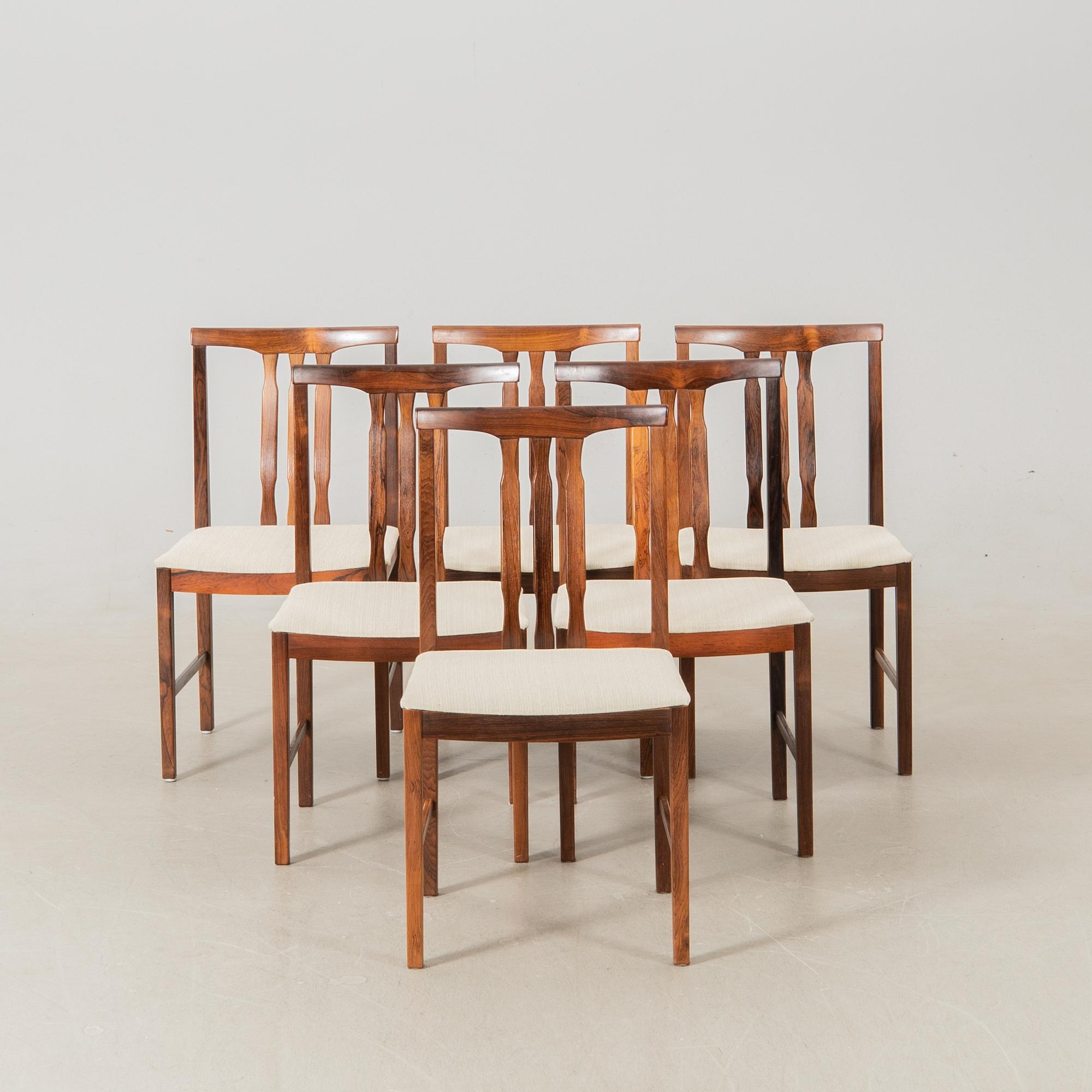 Nils Jonsson, dining table Troeds and 6 chairs, 1960s/70s.