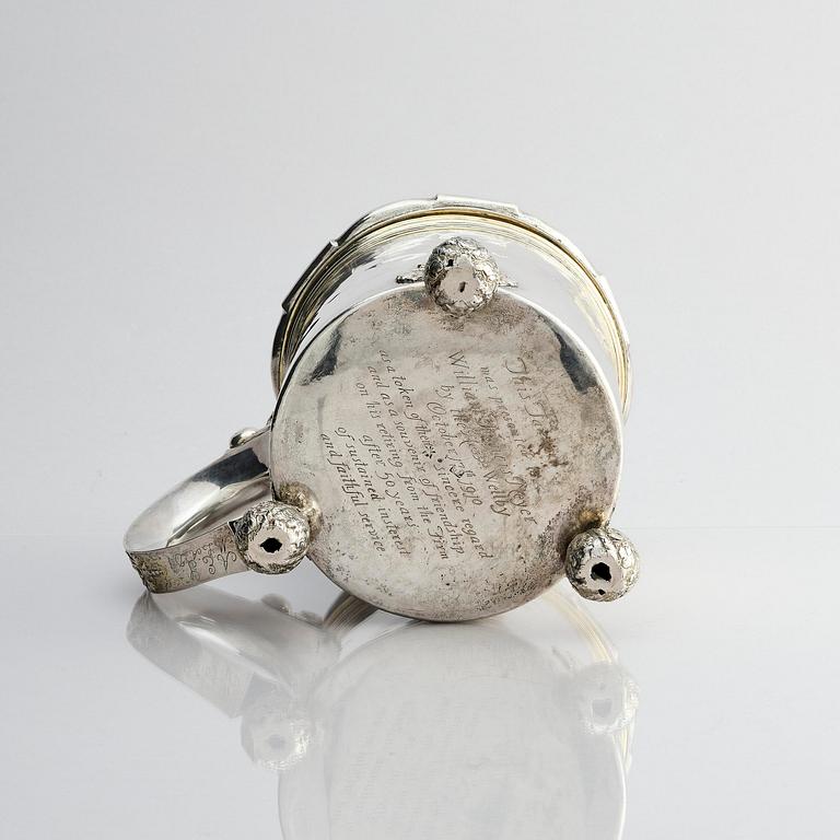 A Swedish 18th century parcel-gilt silver tankard, mark of Thomas Beckman the younger (active 1727-1765), Örebro.