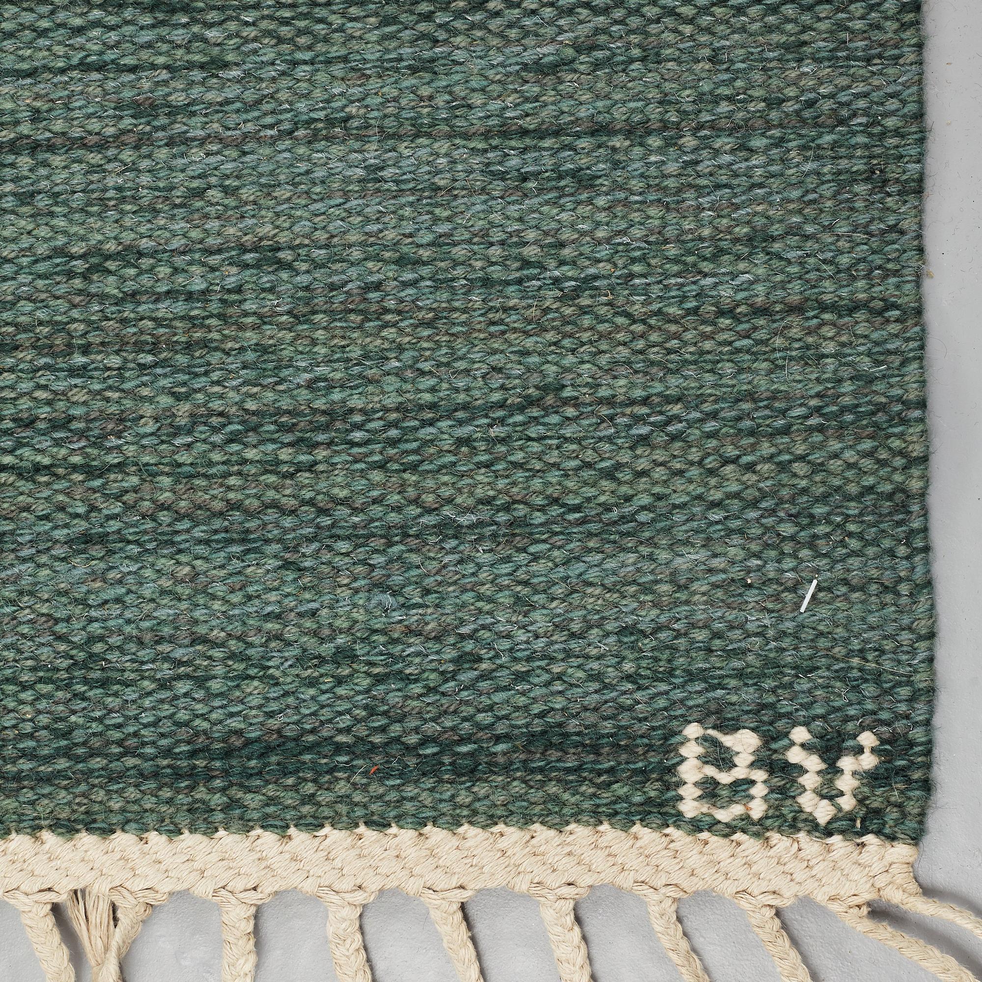 GALLERIMATTA, "Enfärgad BV", slätväv, ca 368 x 118 cm, signerad AB MMF BV.