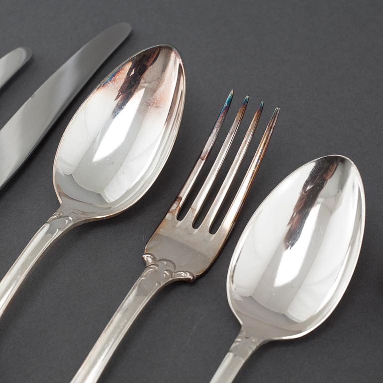 83 pieces of silver cutlery from GAB, model "Prins Albert", 1960s/70s.