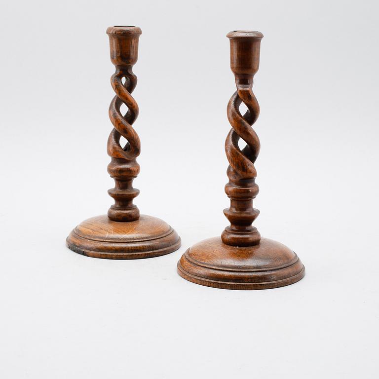 LJUSSTAKAR, 1 par, trä, 1900-talets första hälft.