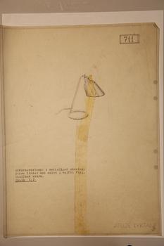 Hans Bergström, bordslampa, modell "711", ateljé Lyktan, Åhus, 1940-tal.