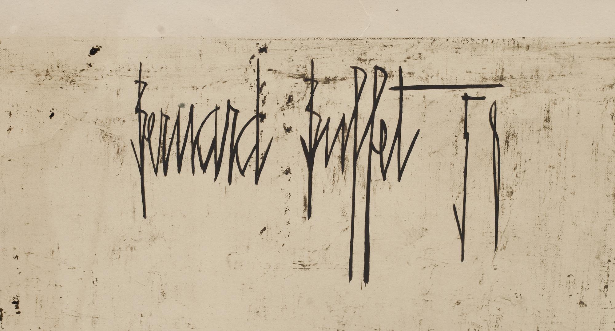 BERNARD BUFFET, efter. Signerad och daterad -58 i tryck.