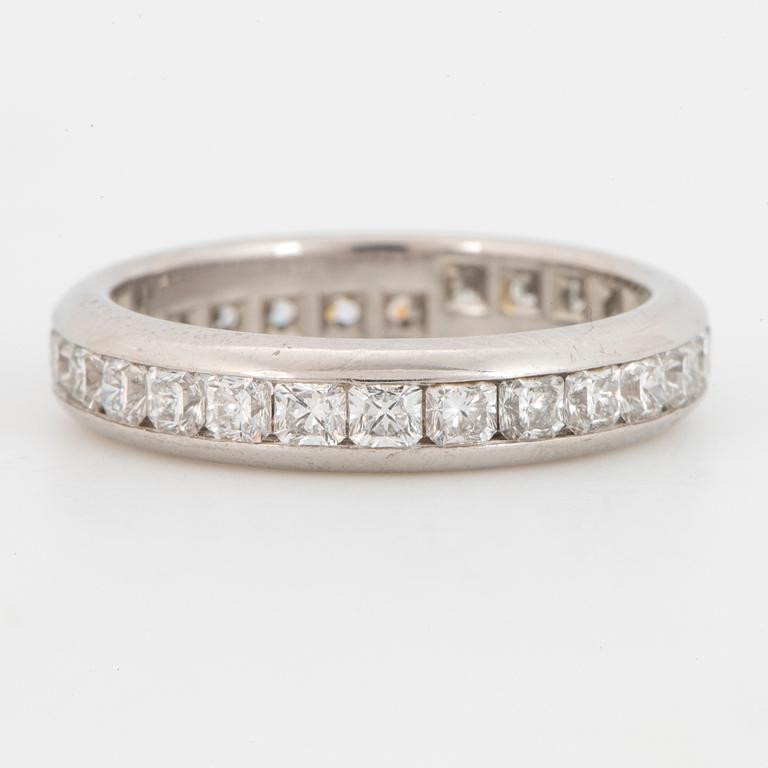 TIFFANY & CO, Lucida diamond eternity band ring, platinum.