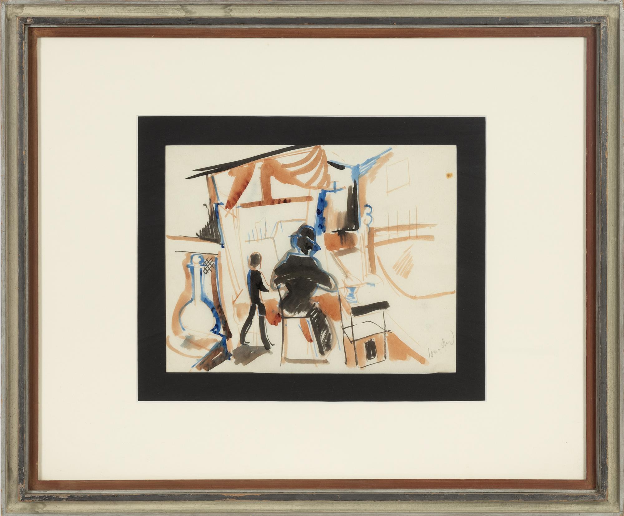 John Jon-And, Interior with figures.
