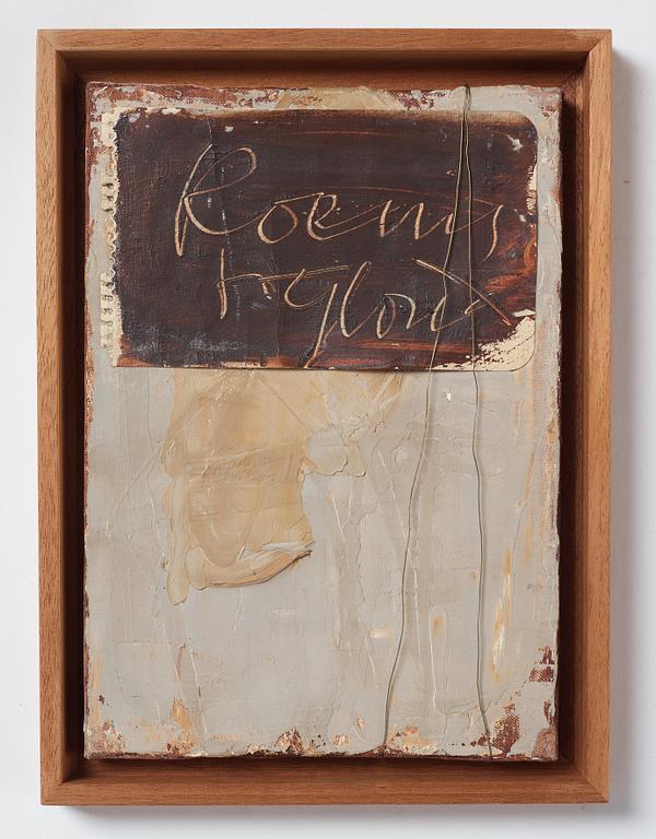EDDIE FIGGE, mixed media on canvas, signed Figge and dated 1964 on verso.