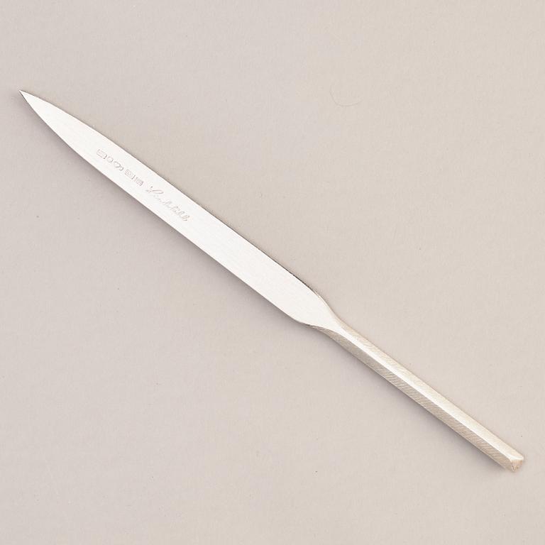 A sterling silver letter knife, mark of Rolf Lindståhl, Stockholm 2000.