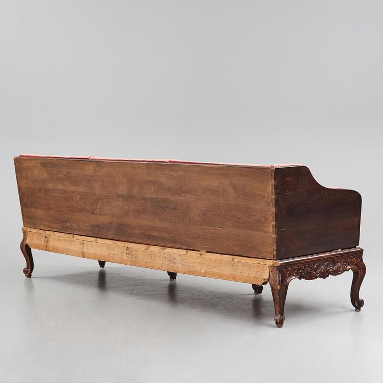 Soffa, Sverige, 1700-talets andra hälft, Rokoko.