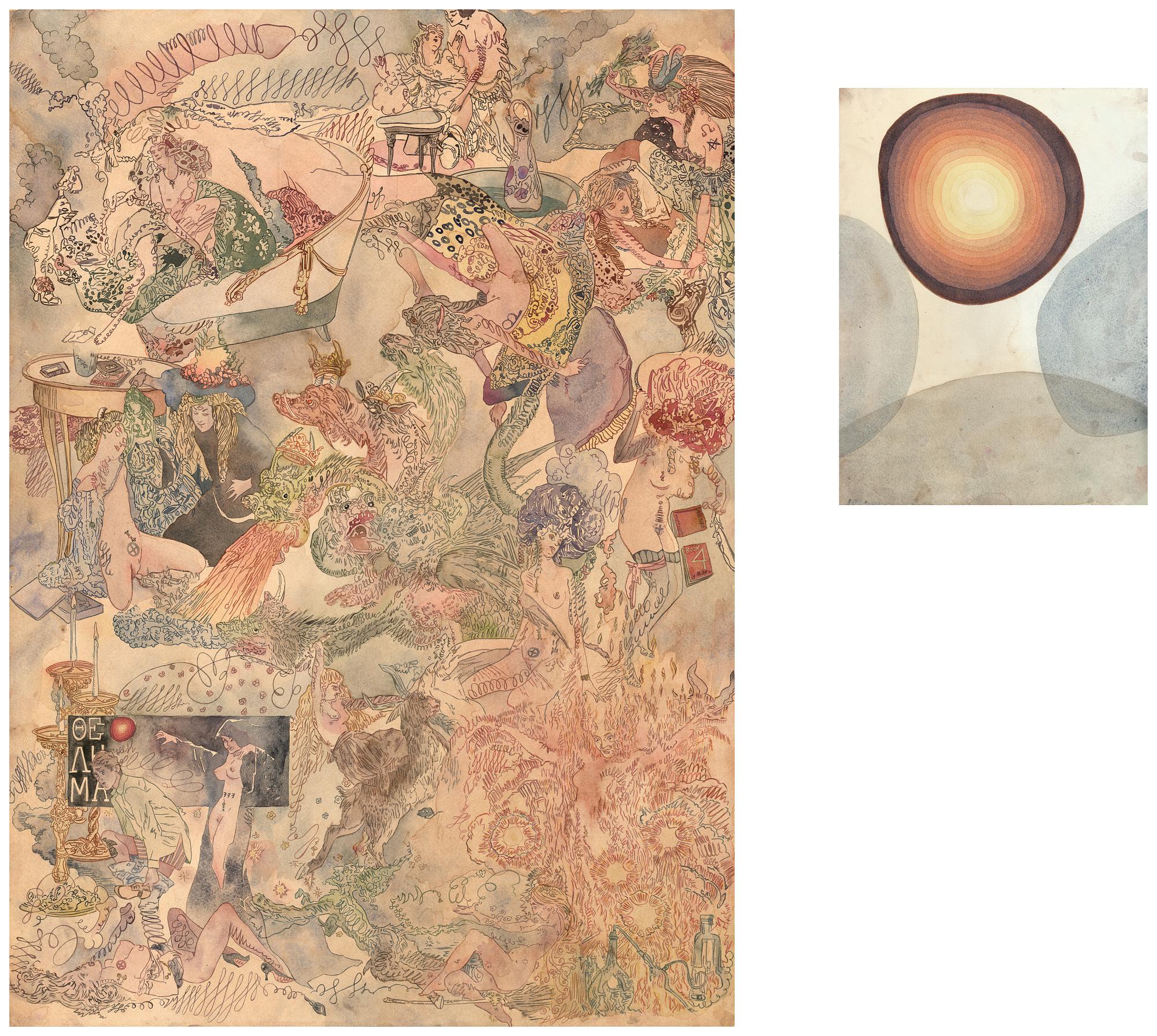 Fredrik Söderberg, Diptych 

"Snowdrops from a Curate´s Garden I"

"The Hidden Landscape of the Subconscious I".