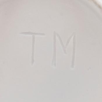 A stoneware vase signed TM.