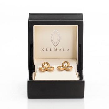 Earrings in 18K gold set with faceted beryls. Goldsmith Kulmala, Helsinki.