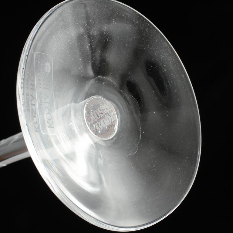 CHAMPAGNEGLAS, 8 st, "Chateau", Bertil Vallien, Kosta Boda, 1900-talets fjärde kvartal.