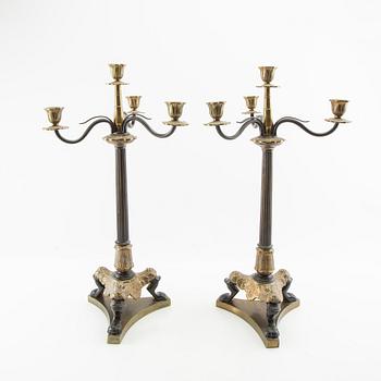 Kandelabrar ett par Empire-stil omkring 1900.