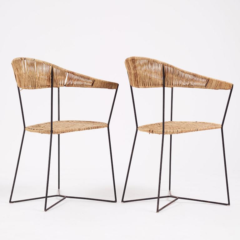 Eyjólfur Ágústsson, attributed, a pair of armchairs, Sweden 1950s.