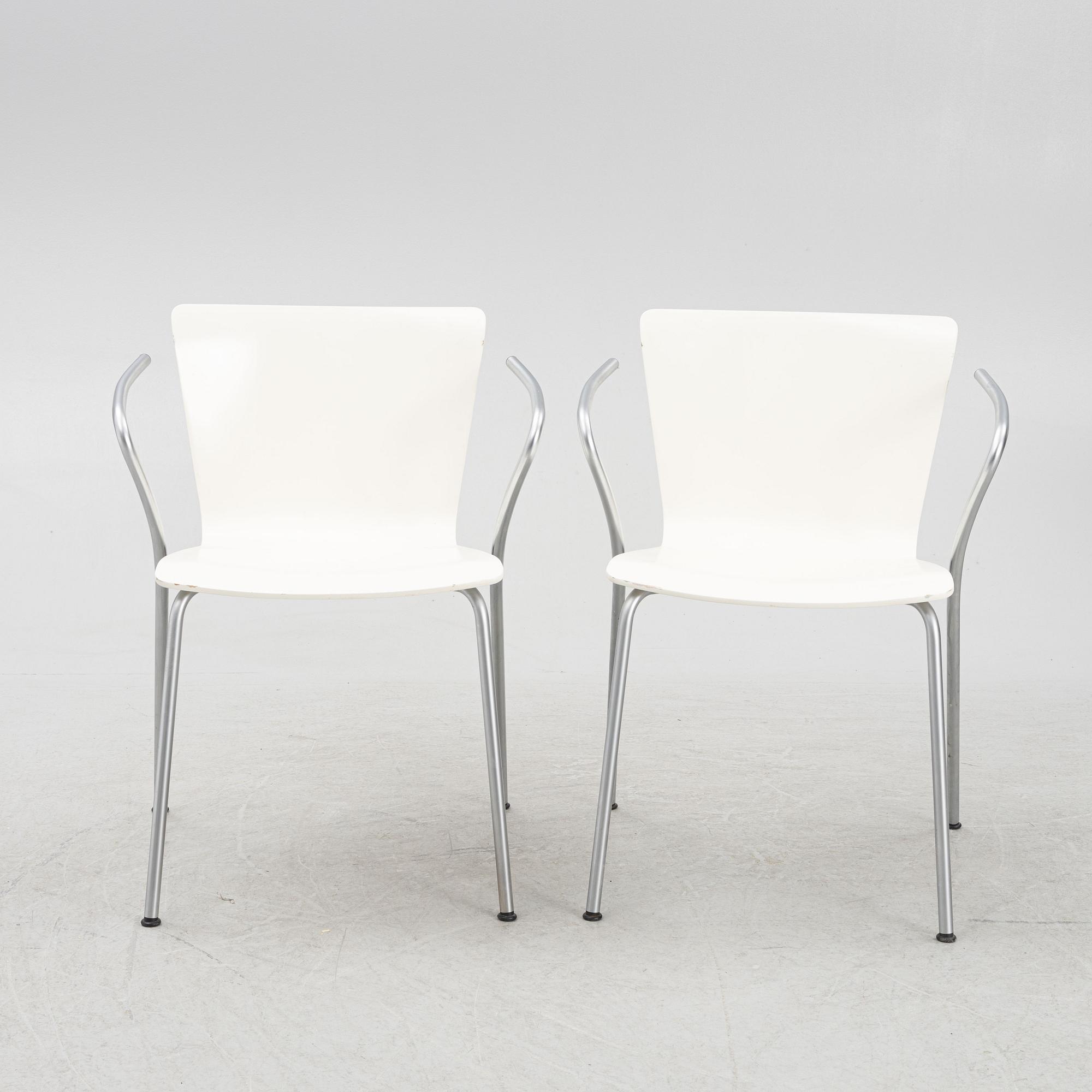 Vico Magistretti, a set of seven 'Vico Duo' chairs, Fritz Hansen, Denmark, dated 2000.