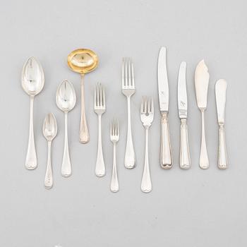 A 118-piece silver flatware set, "Norsk", C.G.Hallberg, Stockholm, Sweden, 1925-32.