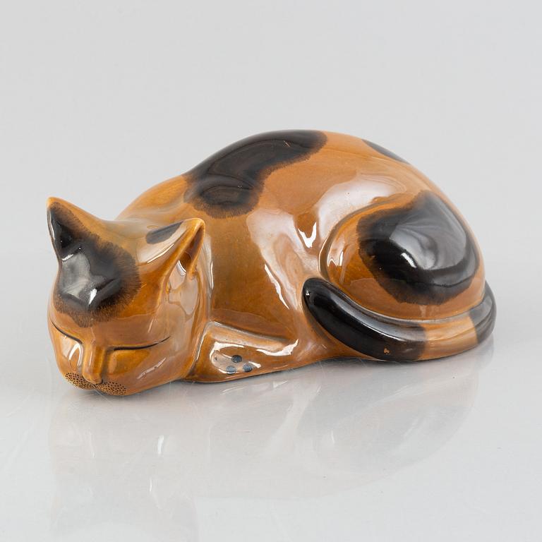 Piero Fornasetti, a stoneware cat figurine, Milano, Italy.