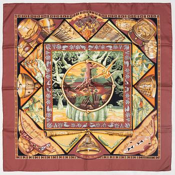 Hermès, scarf "Au Son du Tam-Tam".