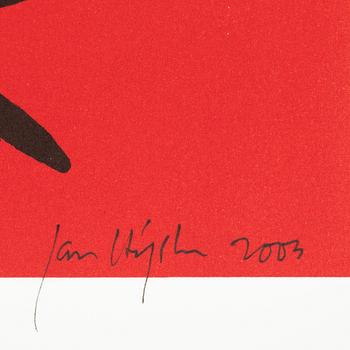 Jan Håfström, färglitografi, 2003, signerad 533/2000.
