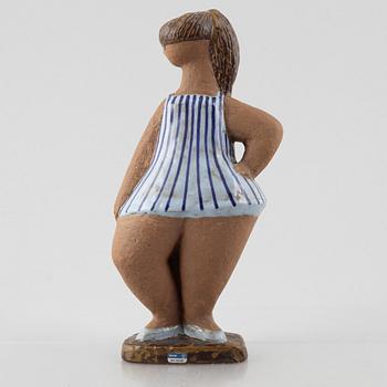 Lisa Larson, figurin, stengods, "Dora", ur serien "ABC-flickor", Gustavsberg.