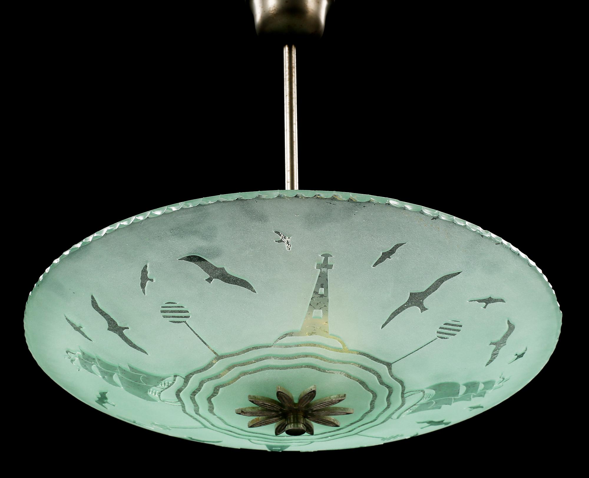 TAKLAMPA, 1900-talets första hälft, höjd ca 50 cm.