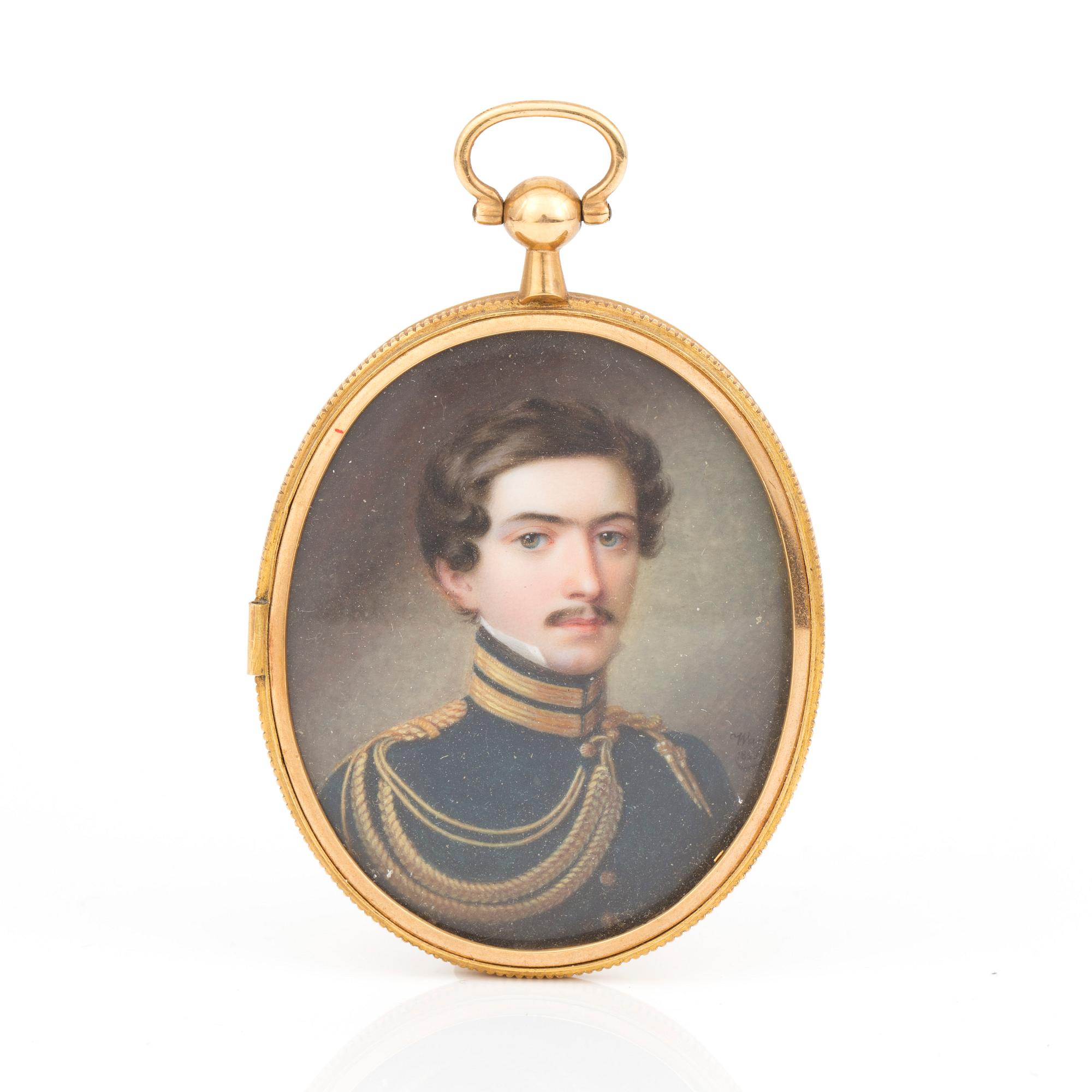 JOHAN WAY, Miniatyr, signerad och daterad 1825.