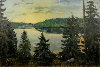 OKÄND KONSTNÄR, troligen Finland, sekelskiftet 1800/1900, olja på duk.