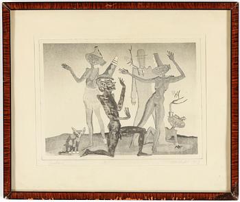 Nils Wedel · NILS WEDEL, Etsning, signerad samt daterad 1939.