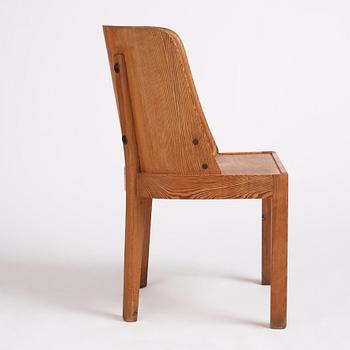 Axel Einar Hjorth, a stained pine 'Lovö' chair, Nordiska Kompaniet, Sweden 1930s.