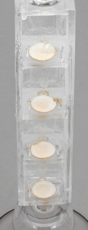 SKULPTUR, glas, Björn Stern, signerad, daterad -90.