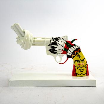 Carl-Fredrik Reuterswärd/ The Non-Violence Project Foundation, sculpture numbered and dated 190/499 2017.