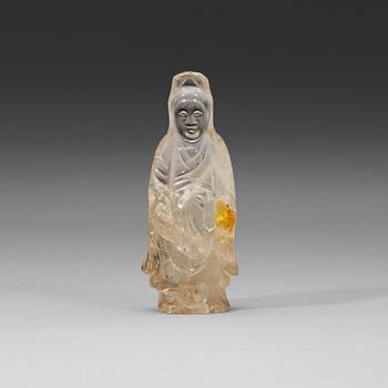 127. A rock chrystal figure, Qing dynasty (1644-1912).