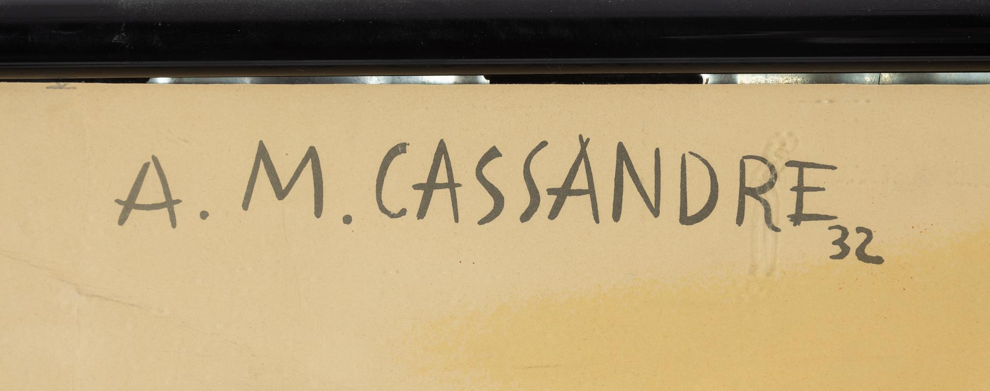 Adolphe Mouron Cassandre, after. Lithographic poster, Axel Andreasen & Sønner, Copenhagen, Denmark, 1950's.