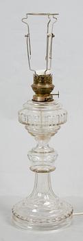 BORDSLAMPA, glas, 1900-talets första hälft.
