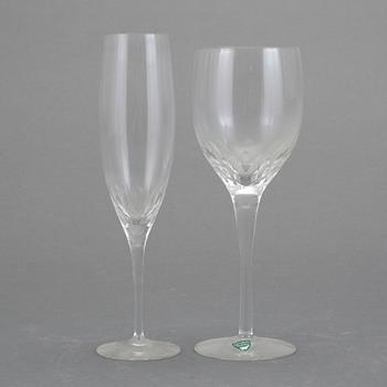 SERVISDELAR, 16 st, "Prelude", Nils Landberg, Orrefors.