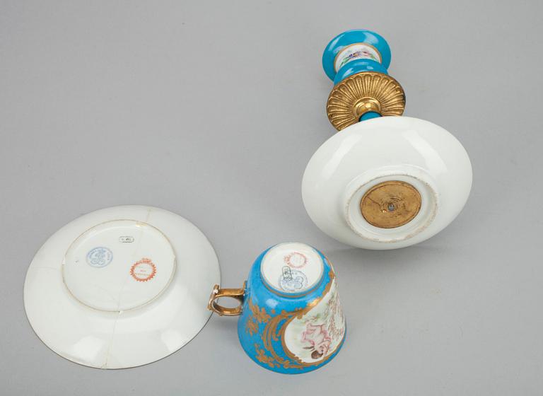 LJUSSTAKE OCH KOPP, Frankrike 1800-tal, Sèvres och Sèvresstil.