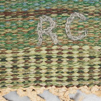 Rakel Carlander, a carpet, flat weave, ca 247 x 163,5-166,5 cm, signerad RC.