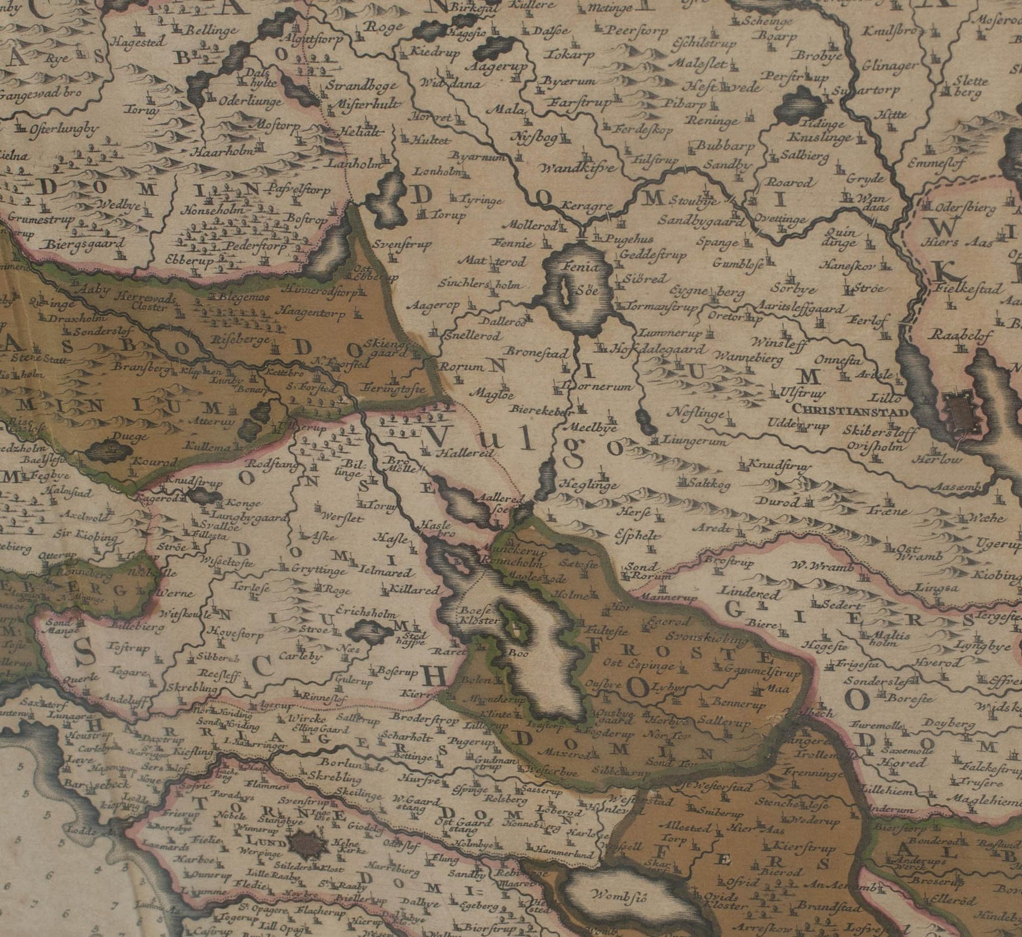 KARTA, "Nova et Acurata Scaniae..." Pierre Mortier, omkring 1700.