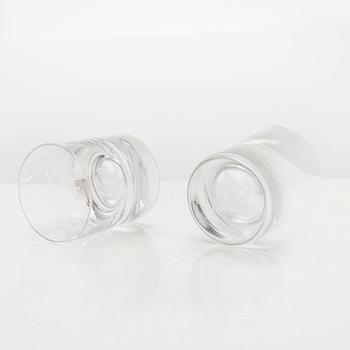 Oiva Toikka, dove motif drinking glasses, 12 pcs, for Finnair. Nuutajärvi.