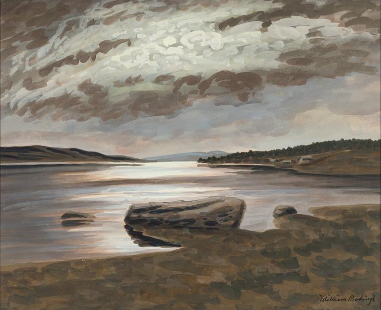 William Bodingh, akvarell, signerad.