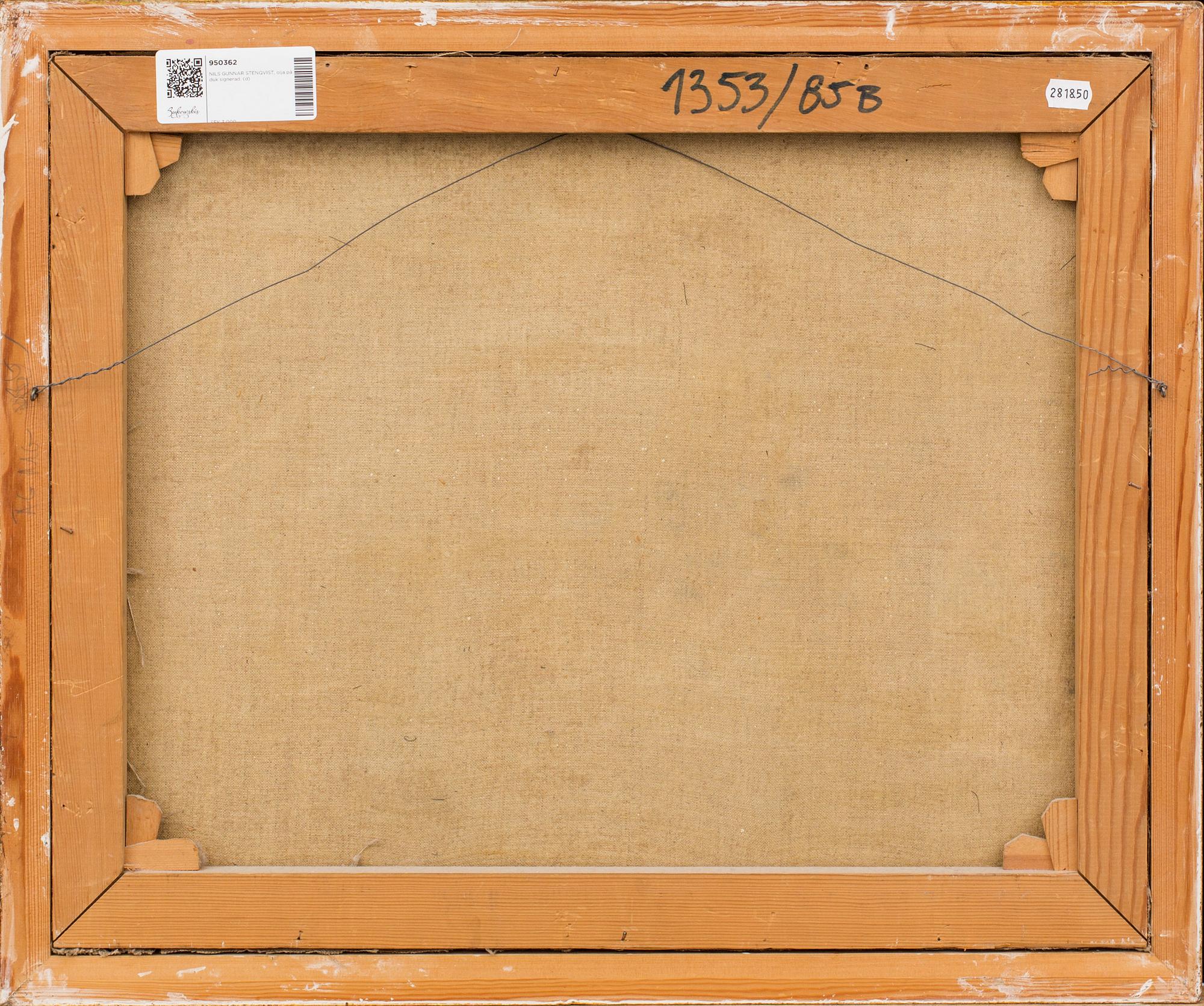 NILS GUNNAR STENQVIST, olja på duk signerad.